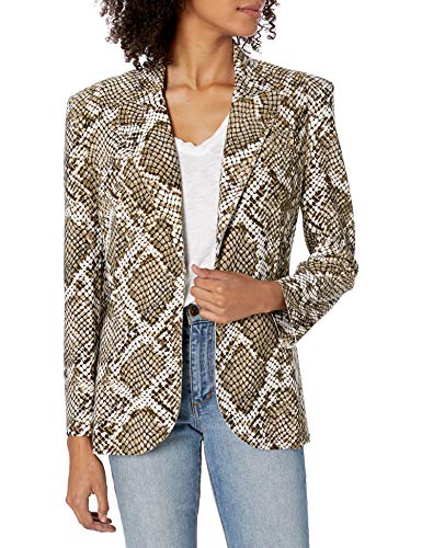 Norma Kamali Women's Single Breasted Jacket (20), Python, M/38