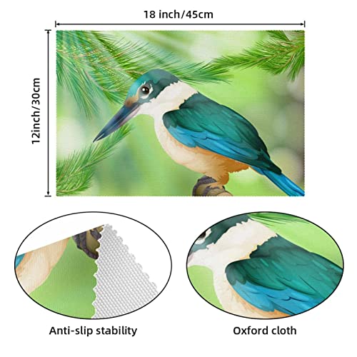 Tapis de table oiseau design raffiné set de table haut de gamme x6 - 5