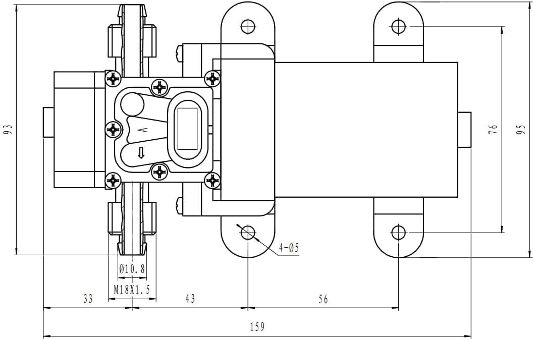 CYBERNOVA DC 24V 100 PSI 4.0L / m Wysokociśnieniowa pompa membranowa Samozasysająca pompa wodna do nawadniania do kempingu/łodzi/kampera/ogrodu/pojazdu/RV Czyszczenie/nawadnianie