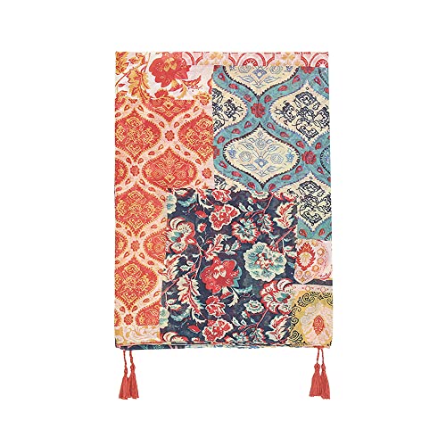 Minache Women Embroidery Chiffon Scarf Wrap Shawls Lightweight Scarf Fashion Summer Fall Scarves (7491+Multicolor)3