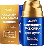 MAREE Face Moisturizer – 24H Hydration Face Cream for Women with Collagen, Retinol & Hyaluronic Acid – Day & Night Anti-Aging Facial Wrinkle DD Cream – Moisturizer for Dry Skin – Crema Para la Cara