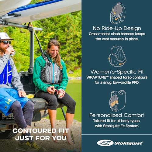Stohlquist Women's Betsea Lifejacket (PFD) (Gray, XX-Large)