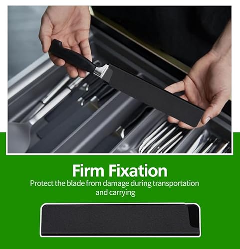 مجموعة واقيات حواف السكاكين العالمية 5/10/20 قطعة، غمد سكين خال من البيسفينول ايه، غطاء سكين مبطن مقاوم للماء والتآكل، واقي سكين، لطيف على شفراتك (10 قطع)