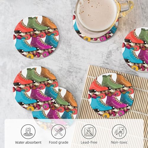 Dessous de verre en céramique avec support lot de 6 liège table - 7