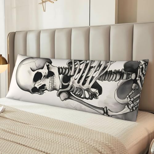Housse de coussin de corps squelette pour grand lit et canapé