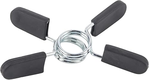 Dioche Collares de clip de resorte de 1 pulgada, 2 abrazaderas de barra estándar para mango de mancuernas suave o barra de levantamiento de pesas