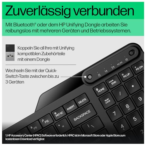 HP 475 Dual Mode Wireless Keyboard - vue 4
