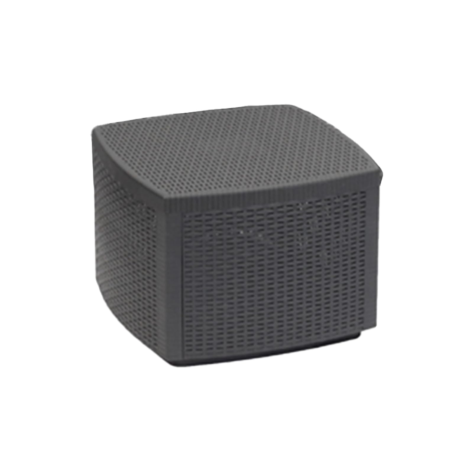 ipae progarden | Set Como, Salotto in Polipropilene effetto Rattan Intrecciato con Divano 2 posti, 2 Poltrone e Tavolino Contenitore - MADE IN ITALY (Antracite)