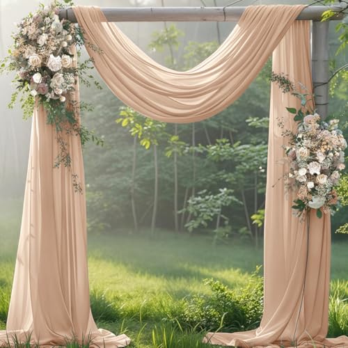 Jimtx Nude Wedding Arch Draping Fabric 29