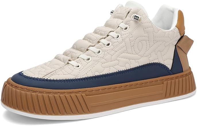 2023 Mens Canvas Sneakers Flat Platform Sneakers Men Streetwear Designer Shoes Men Harajukus Vulcanized Shoes (White QA61, 40)