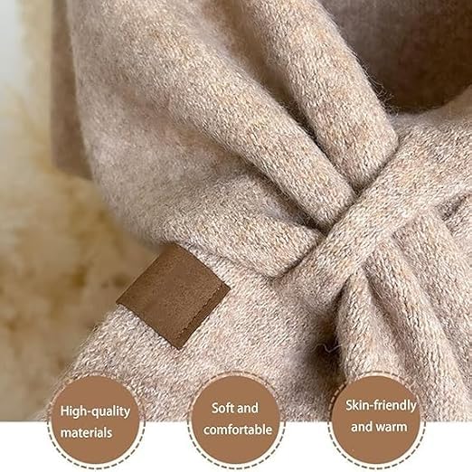 Women’s Solid Color Shawl, Veinsgrain Knitted Shawl Scarf Wraps for Women, Shoulder Top Sweater4