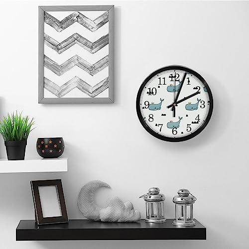 Horloge murale silencieuse à quartz sans tic-tac à piles pour maison et école