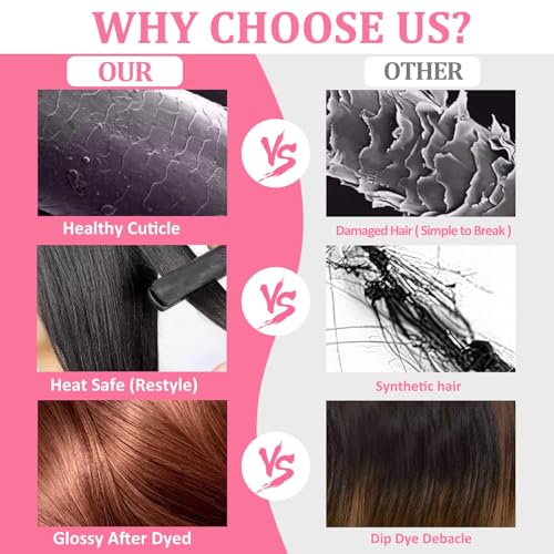 Image of Clip in Hair Extensions Real Human Hair, Human hair Clip ins Extensions | Seamless Invisible Human Hair Extensions Clip ins Straight 8Pcs Double Weft Tangle Free, No Shedding Jet Black 18inch 100g