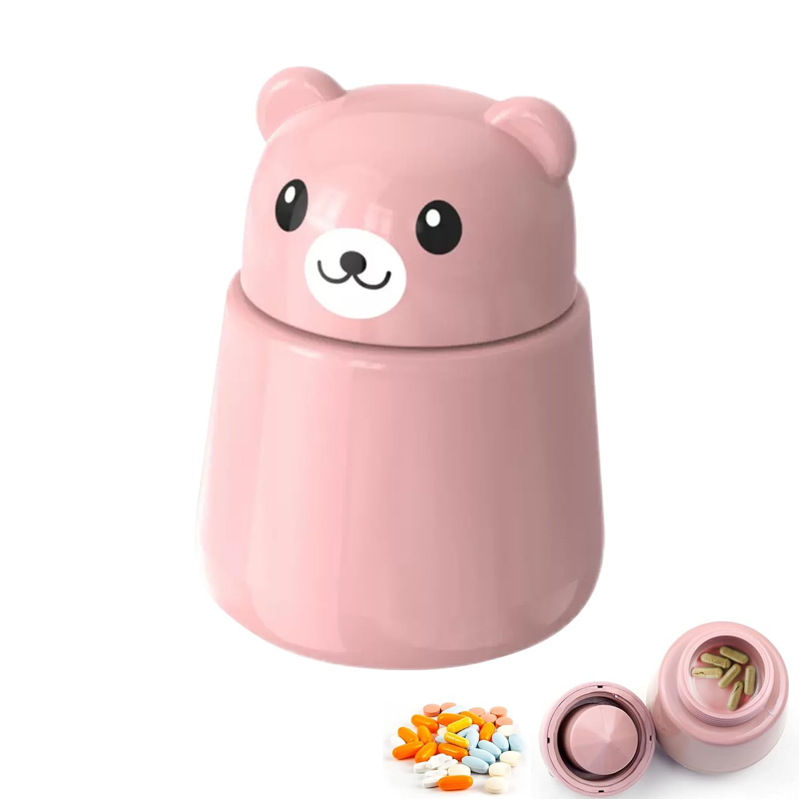 1PCS Pill Crusher for Tablets Plastic Tablet Crusher for Pills Pink Pill Grinder for Tablets Multifunction Pill Cutter Portable Pill Press Pills into Fine Powder for Elderly Children Pets