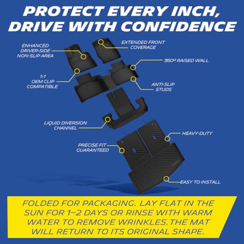 Image of Michelin Vehicle Mats for 2022-2026 Ford Explorer 6 Seats Captain Chairs