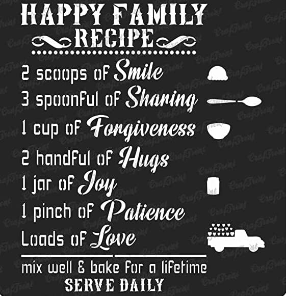 CrafTreat Quote Stencils for Painting on Wood, Wall, Tile , Canvas