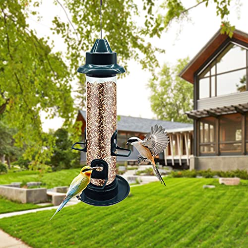 Guanweun Vogelvoeder Opknoping Wild Bird Seed Feeder voor Mix Zaad Mengt Alle Plastic Anti-Water Kleine Vogelvoeder voor… - Afbeelding 3