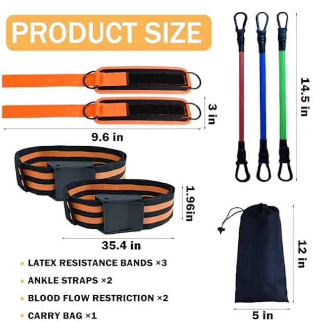 Professional Resistance Bands Set for Working Out - Exercise Bands for Women and Men, Booty Bands for Legs and Butt, Yoga, Pilates, Rehab, Fitness and Home Workout