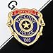 Raccoon Police Metal Badge Pin Costume Merch for Resident Leon Cosplay - Halloween Costume Party Prop Accessories Women Men Jewelry Gift, (Officer)