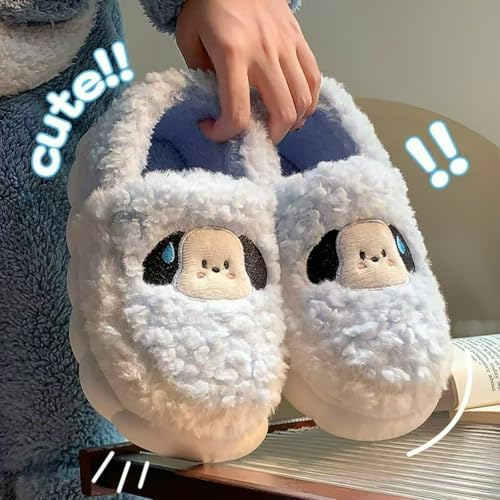 Women's Cute Kawaii Animal Fuzzy Slippers Plush Memory Foam Warm Cozy Non-Slip Indoor House Bedroom Shoes4
