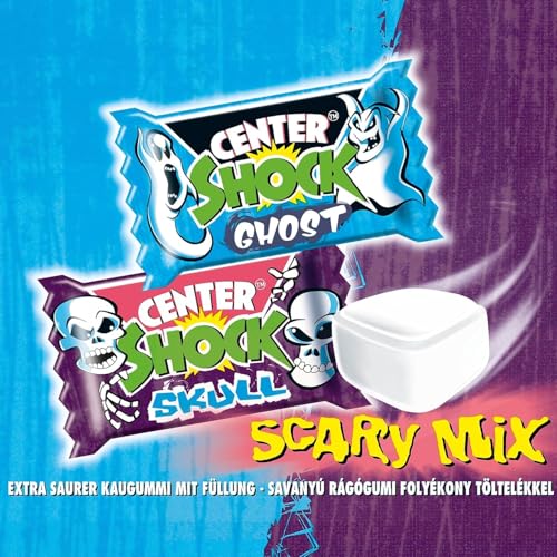 2. Bild von Center Shock Scary Mix, Box mit 100 Kaugummis, extra-sauer mit verschiedenen Sorten, geeignet für Geburtstag, Pinata, Candy-Bar & Schultüte, Weihnachten & Halloween, 400g