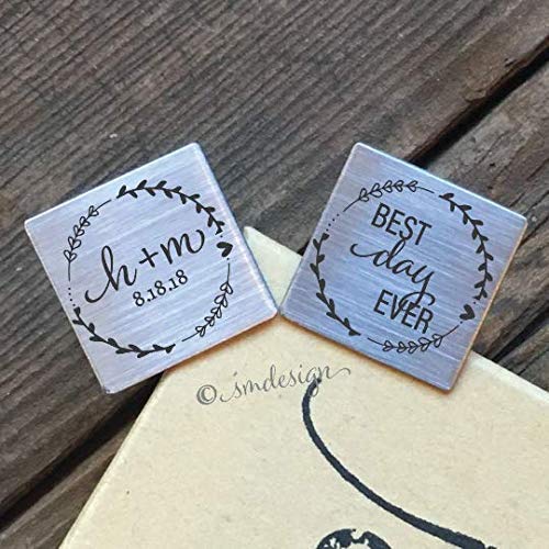 Best Day Ever Cufflinks Personalized Gift for Groom on Wedding Day Grooms Gift Wedding Gift Idea For Him Best Day Ever Cuff Links Wedding BEST-DAY-EVER-CUFFLINKS