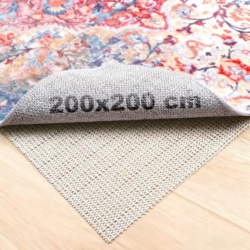 LOPYXBR 2 Stück Antirutschmatte für Teppich, 200x200 cm PVC Teppich...
