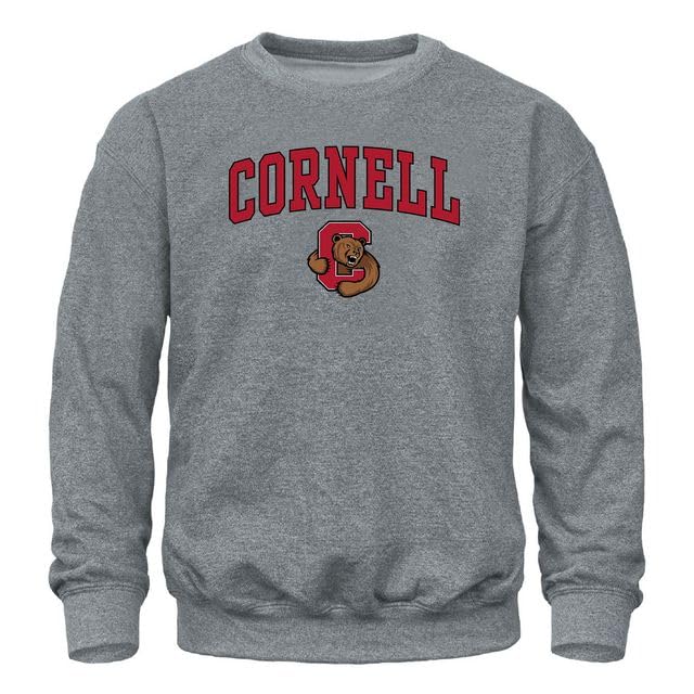 Barnesmith Cornell University Big Red Adult Unisex Crewneck Sweatshirt Spirit Charcoal Grey XX-Large