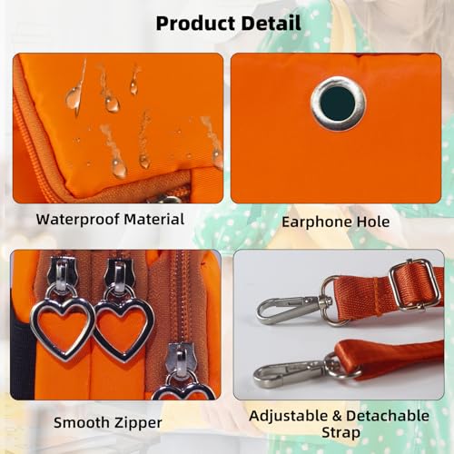 Image of JANKS Small Crossbody Bag for Women - Mini Phone Purses with Crossbody Strap and Wallet - Nylon Arm Bag