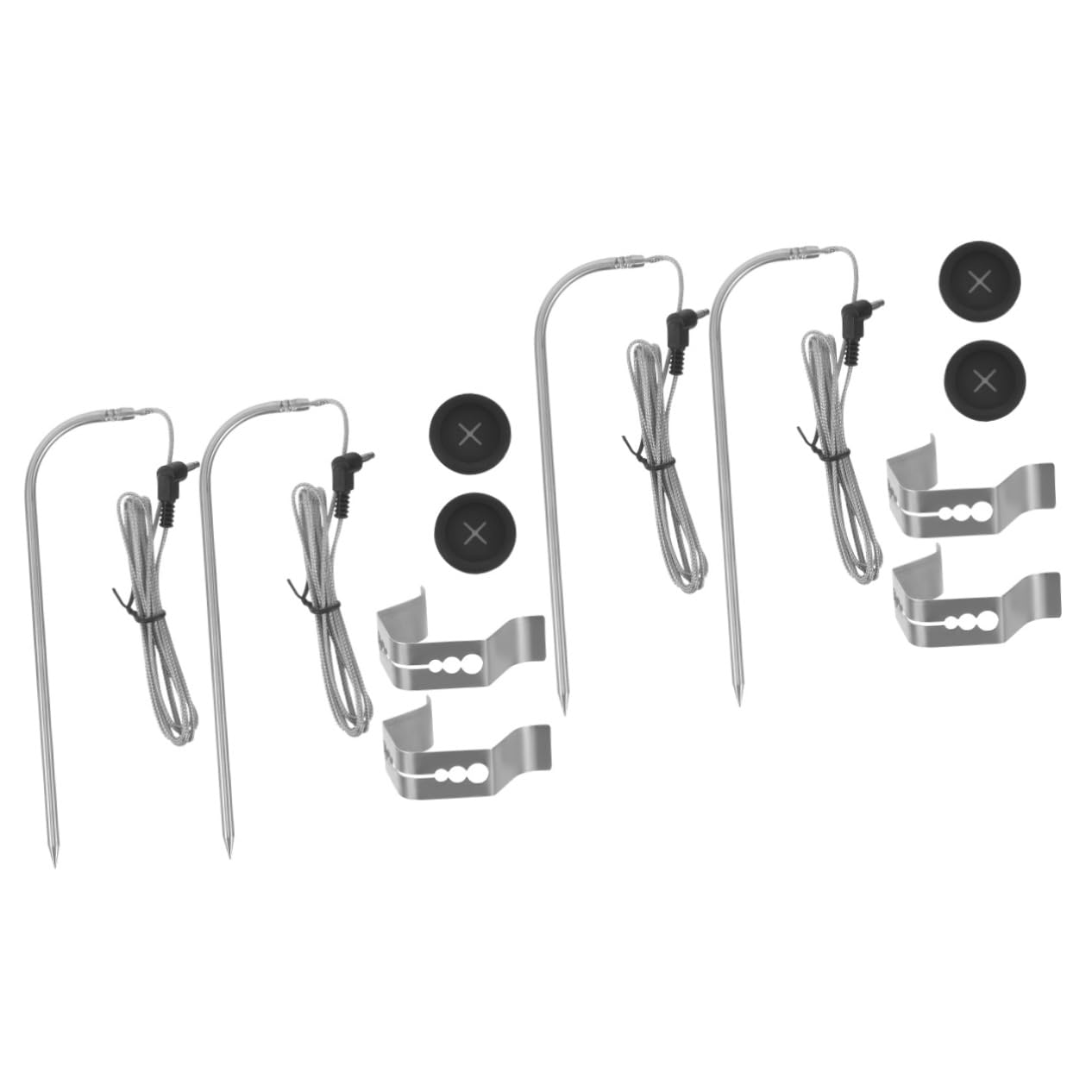 Milisten 2 Sätze Bbq Fleischthermometer mit Silikongriff Präzises Kochthermometer für Grill Ofen für Fleisch Gebäck und Flüssigkeiten Tragbar und Einfach zu Bedienen