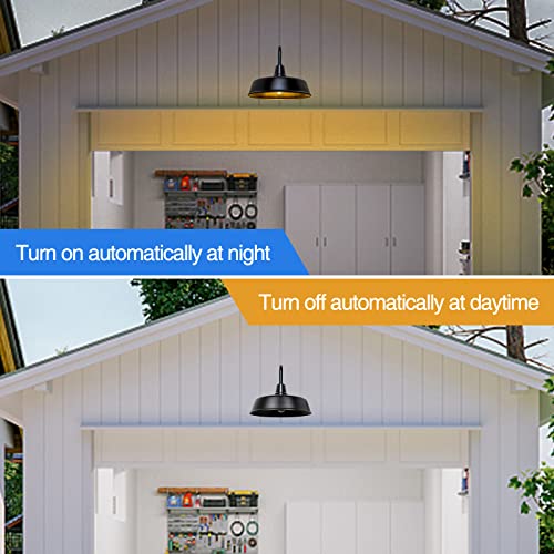 Naurham Barn Lights Outdoor Gooseneck Lighting, Dusk to Dawn Black Exterior Barn Lights for House, Farmhouse Wall Lighting Fixtures with Sensor for Porch Garage - Image 5