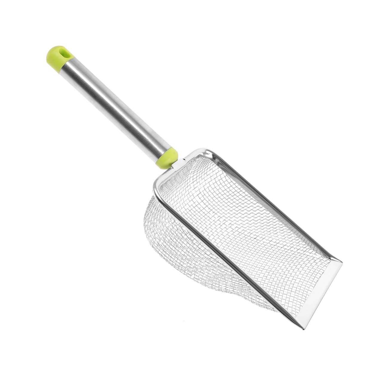 COLLBATH 5pezzi Rastrellino per Lettiera per Gatti Acciaio Inossidabile con Manico Ergonomico e Filtro Maglia Fine per Pulizia Veloce e Facile della Lettiera Accessorio per Amici Zampe