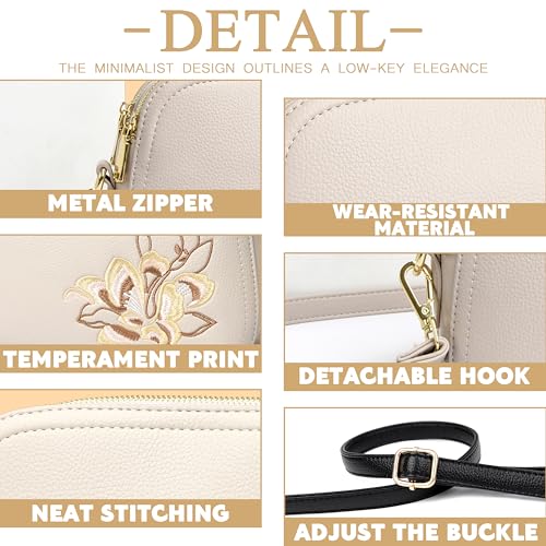 Women’s Shoulder Bag Satchel Bags Embroidered Designer Purse Vegan Leather Cell Phone Purse4