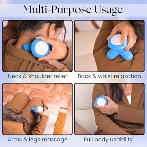 Image of EESOME Mini Electric Body Massager for Pain Relief & Relaxation | USB Powered Full Body Vibration Massager for Neck, Back, Shoulder & Legs | Portable Handheld Massager | Batteries Not Included