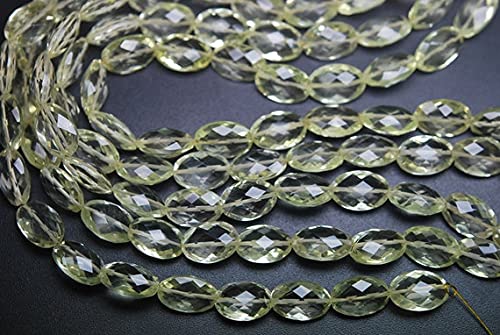 Lemon Quartz Faceted Oval pierres jaunes pour confectionner un bijou d'été