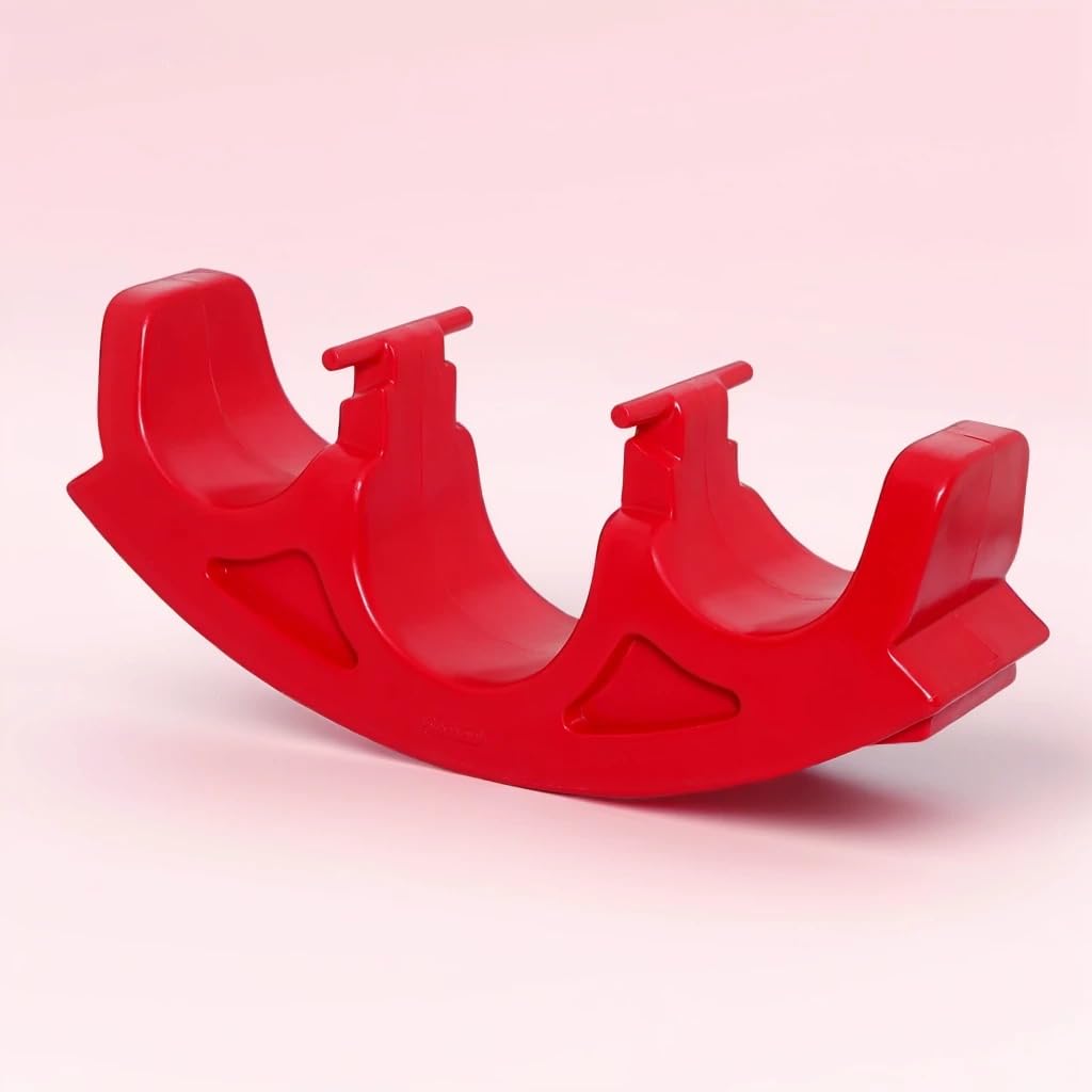 eHomeKart Playgro 3 in 1 See Saw Tunnel Rocker for Kids - 2 in 1 Tunnel and Rocker for Indoors and Outdoors - Perfect Toy for Boys and Girls of Age 1-8 Years - DIMESNSIONS: 106 x 26 x 42 cm,Red - Image 3 thumbnail