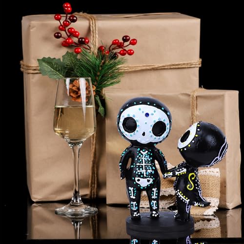 Estatua Pareja Calaveras de Azúcar Decoración miniatura 4