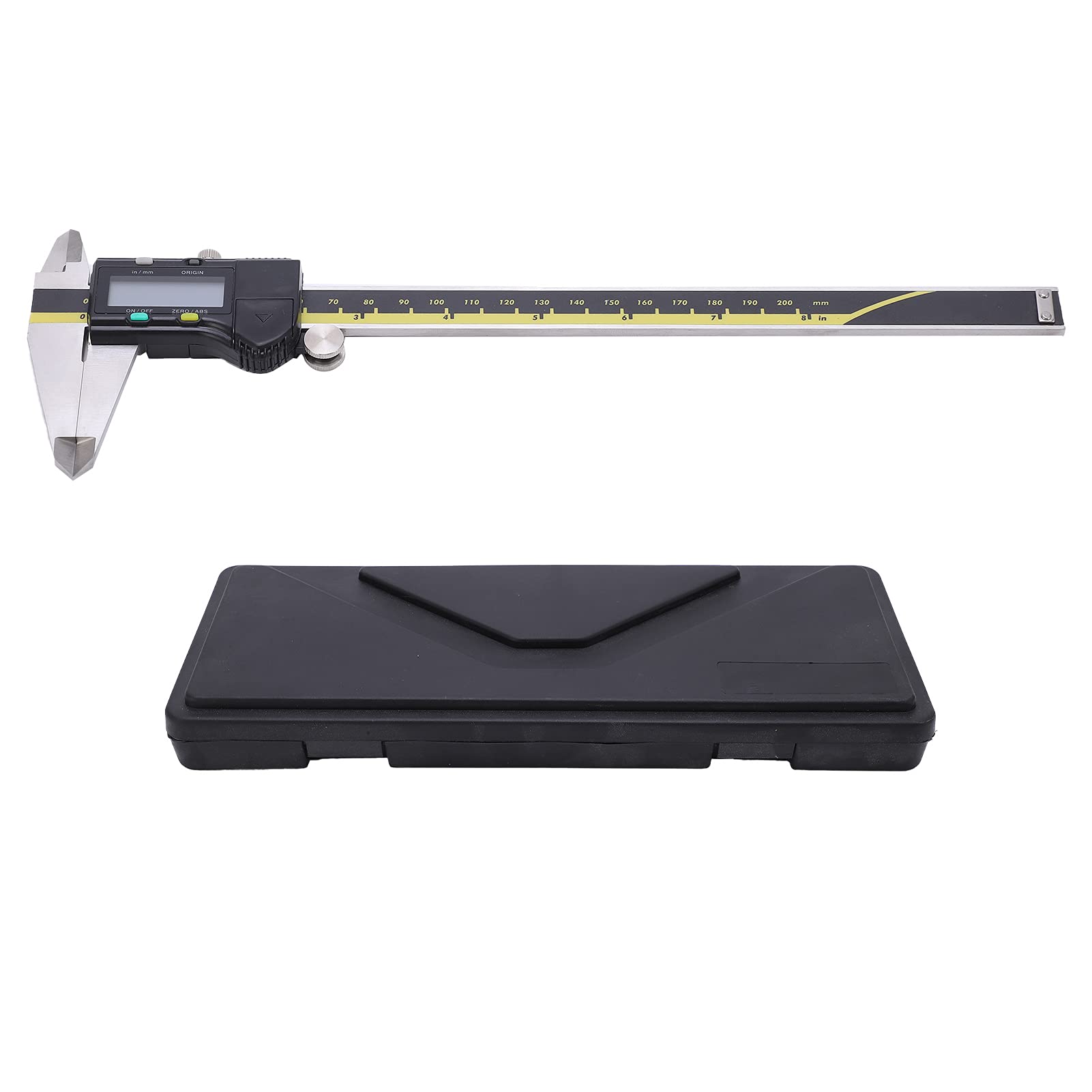 Calibrador Digital Electrónico de 200 Mm, Herramienta de Medición Precisa de Calibrador Vernier con Pantalla LED, Estuche Portátil para Material de Acero