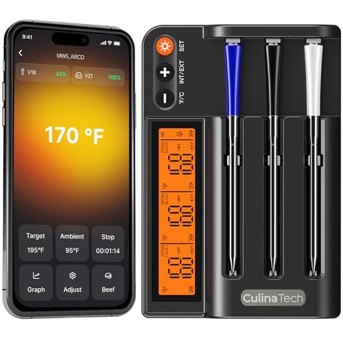 CulinaTech CulinaMeter Three: 3 Probes Wireless Meat