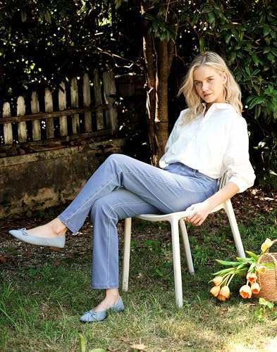 Image of Rammus Straight Leg Jeans for Women | Stretchy, Pull on, Sweatpant Jean, High Waisted, Denim Pants, Trendy, Jeggings, Bootcut, Comfortable