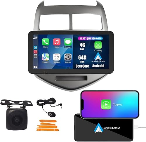 Miniatura 10 de Kunfine CarPlay Android Navegación Automática Estéreo GPS Radio Reverse Cámara Pantalla 10.33 "QLED Pantalla Táctil Headunit Tablet Media Player