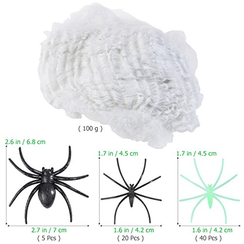 Unomor Glowing Halloween Ragnatela Decorazione con...