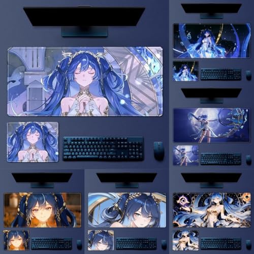 鳴潮 ユーノ マウスパッド おしゃれ ゲームグッズ 大型 人気 デスクマット ゲーミングマウスパッド 可愛い 個性 記念品 ハイビジョン印刷 厚さは3mm 耐久性 滑り止め 防水 自宅兼用 (400*900*3mm,22) [並行輸入品]（Amazon）
