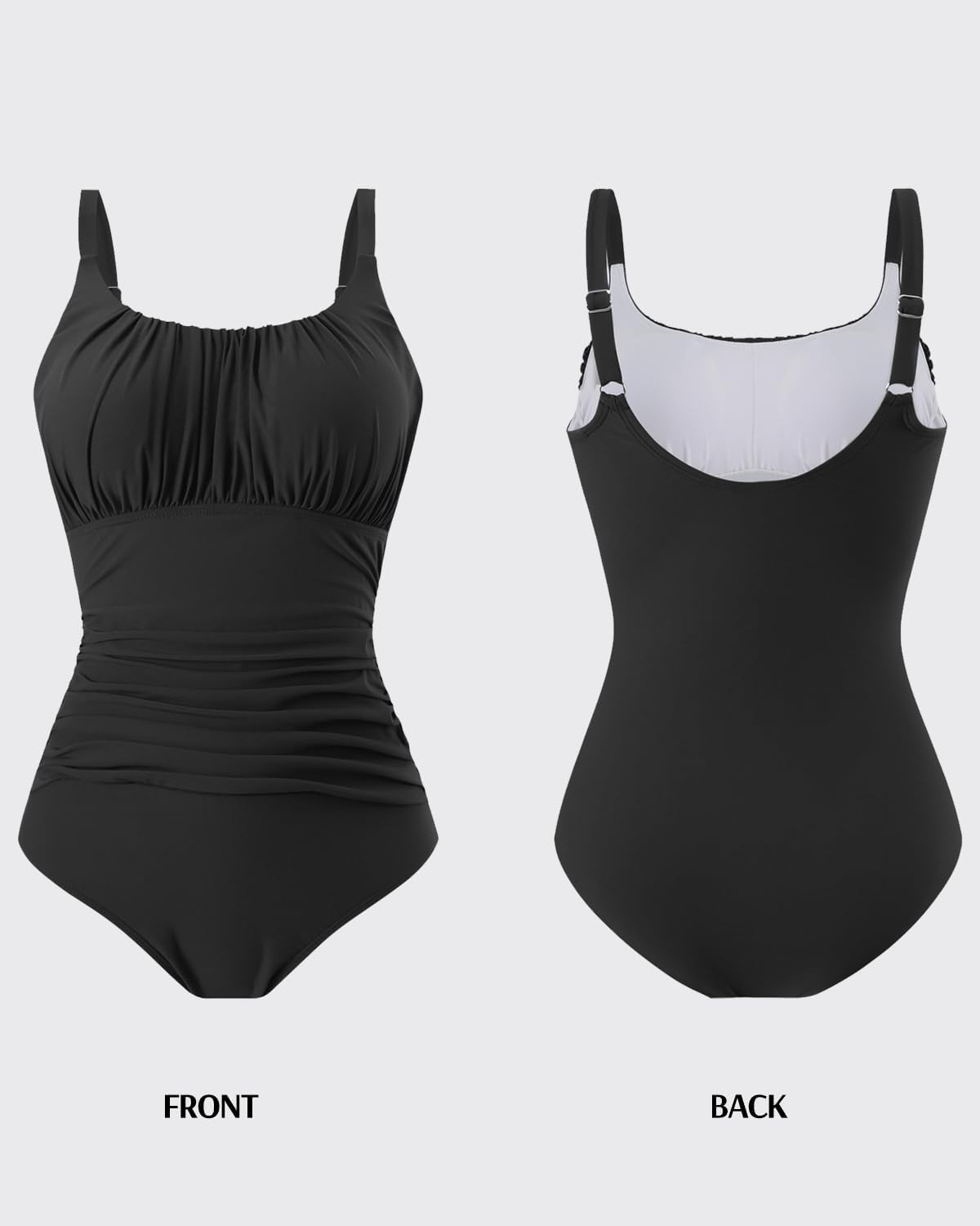 Badeanzug Damen Bauchweg Einteiliger Strandmode Hoch Taillierte Monokini Badeanzüge für Frauen Bademode Swimsuit