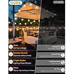 Brightever 120FT LED Outdoor String Lights with Remote, Patio Lights Outdoor Waterproof with 36+2 Shatterproof ST38 LED Bulbs, Dimmable Outside Hanging Light for Porch, Garden, Backyard, Cafe, 2700K - Image 2