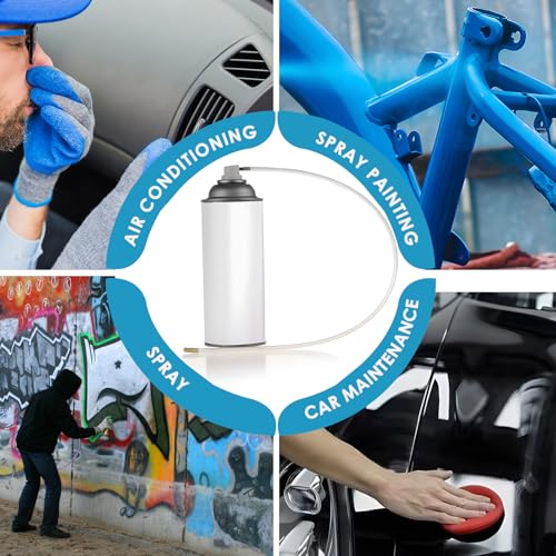 2 Stück Aerosoldüse Sprühkopf Spraydose,4.5 mm Spraydosen Verlängerung für Sprühdosen mit Männlichem Schaft, Flüssigkeit, Auto Düsenfolie,Lackwerkzeuge und Ausrüstung, 50cm