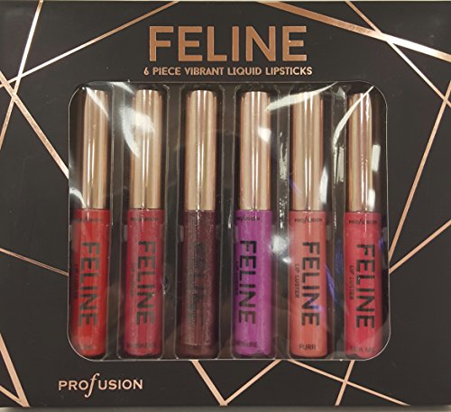 Profusion Feline 6 Piece Vibrant Liquid Lipsticks