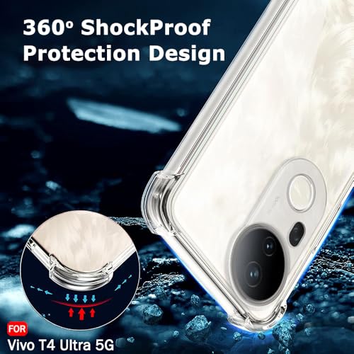Image of TheGiftKart Crystal Clear Back Cover Case for Vivo T4 Ultra 5G | Shockproof Soft TPU Case | Cushioned Edges for Ultimate Protection Back Cover Case for Vivo T4 Ultra 5G (TPU, Transparent)