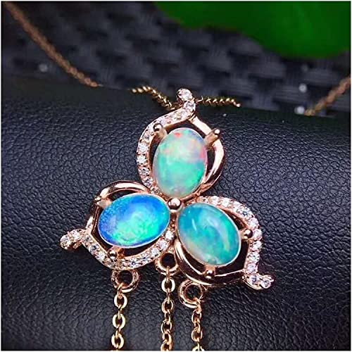 Pendentif en opale de feu véritable d'une élégance rare et argent 925 précieux