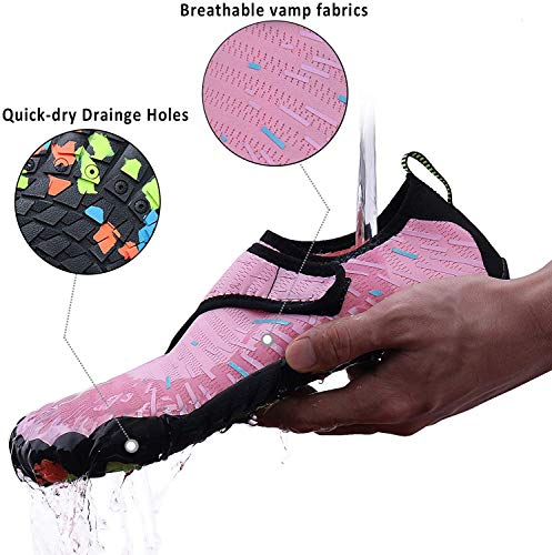 Image of MAYZERO Water Shoes Men Women Swim Surf Shoes Beach Pool Shoes Wide Toe Hiking Aqua Shoes Winter House Slippers